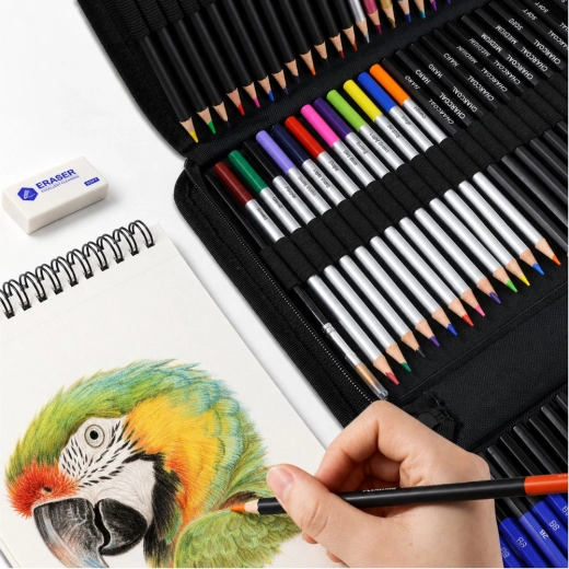 Desenați imediat – caiet de schițe A5 și accesorii în pachet