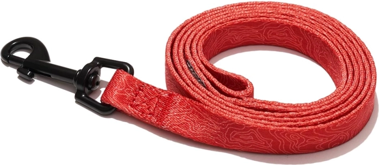 Explorer Dog lesă design „curbe de nivel” roșie S 120 × 1,5 cm