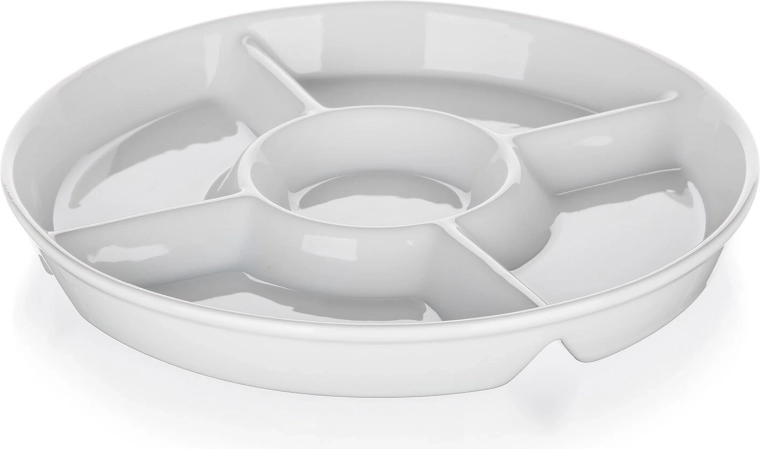 Bol de servire compartimentat din porțelan BIANCA 30 cm