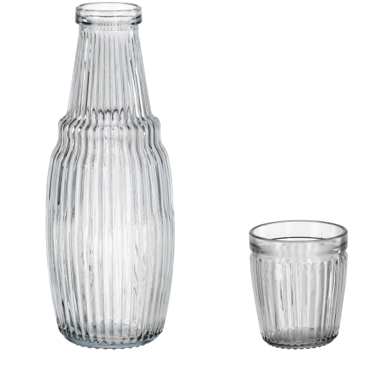 Set de carafă și pahar pentru hidratarea zilnică