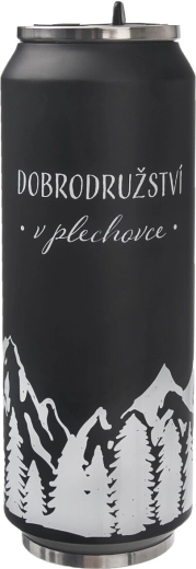 Termos din oțel inoxidabil în formă de doză, munți CZ, 0,7 l