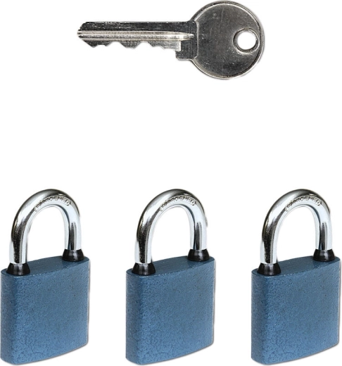 Lacăte OVAL 38 – set 3 bucăți cu închidere comună