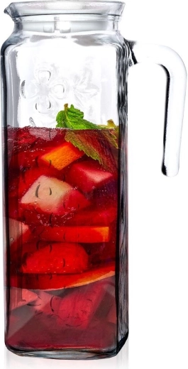 Carafă din sticlă cu capac 1,2 l