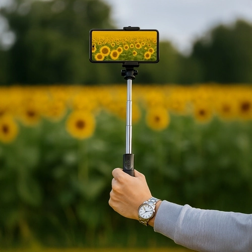 Suport rotativ pentru telefon 360° și construcție telescopică
