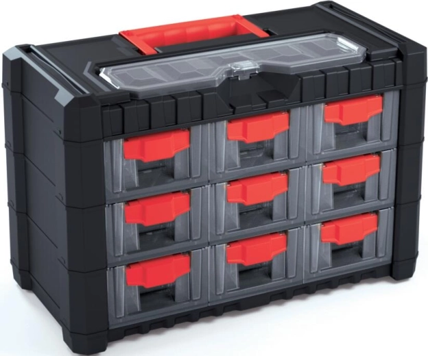 Dulap din plastic pentru scule CARGO 9+1, 400 × 200 × 260 mm