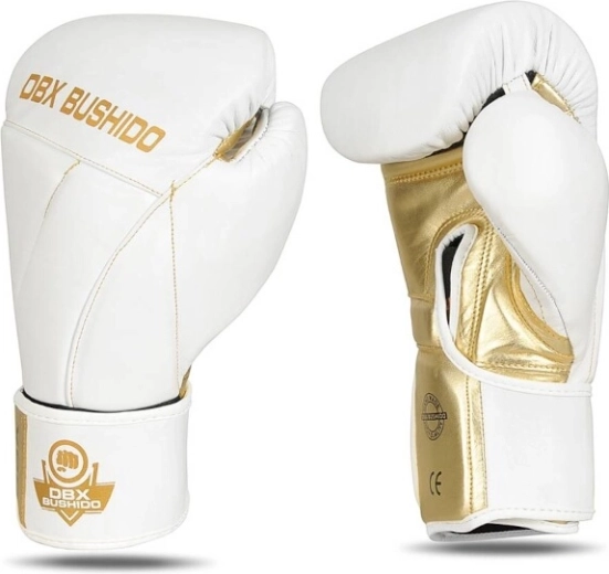Mănuși de box DBX Bushido din piele naturală cu protecție pentru încheietură