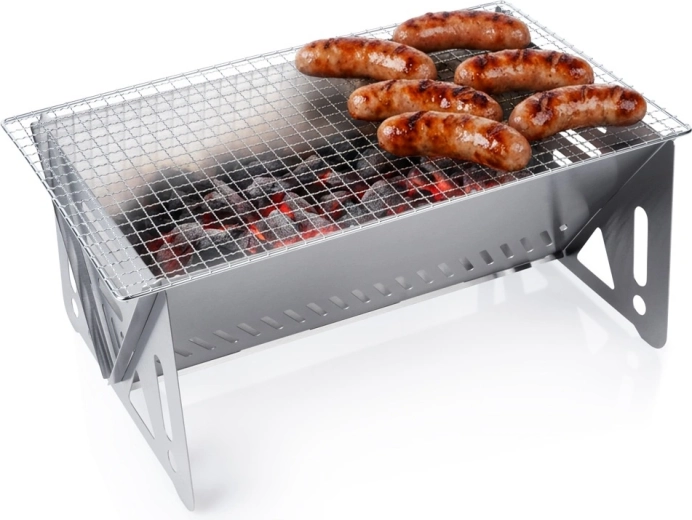 Grătar pliabil din inox pe cărbune Vilde 40 × 24 cm