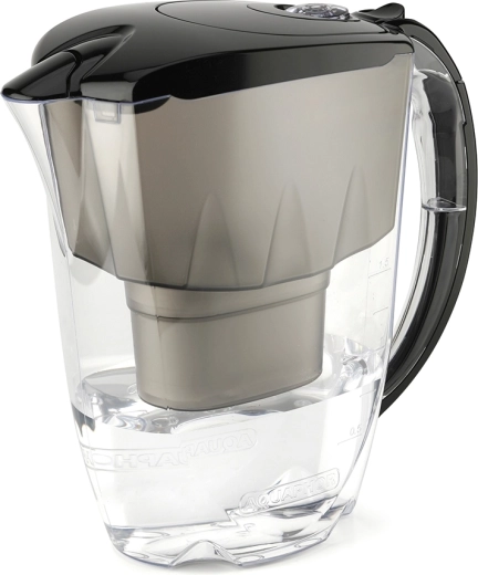 Maxfor Jasper – cană filtrantă pentru apă 2,8 l, neagră, cu cartuș B100-25