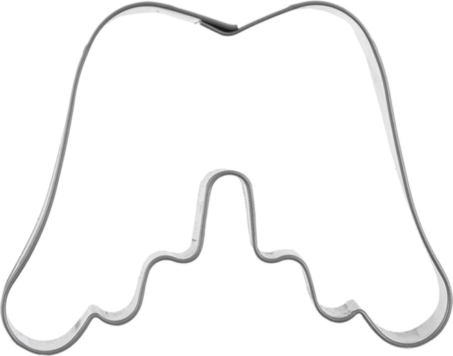 Decupator din oțel inoxidabil pentru fursecuri, aripi de înger, 11 cm