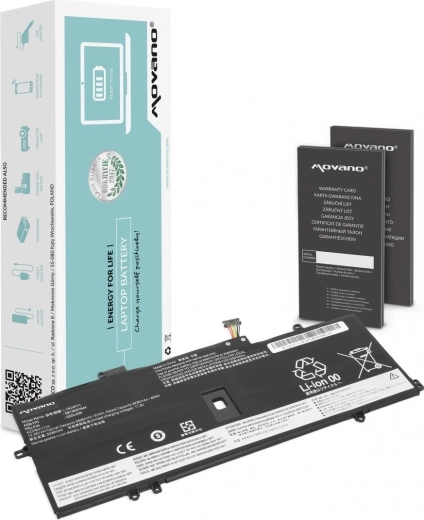 Baterie Movano pentru Lenovo ThinkPad X1 Yoga 4/5 și ThinkPad X1 Carbon 7/8 (3325 mAh, 51 Wh)