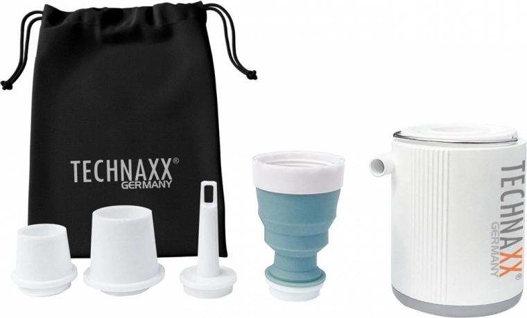 Mini pompă de aer reîncărcabilă Technaxx cu lumină LED
