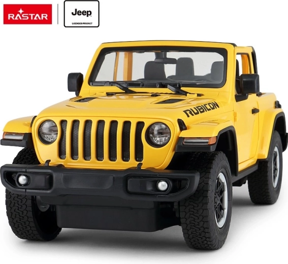 Mașină Jeep Wrangler JL Rastar cu telecomandă, la scara 1:14 – Galben