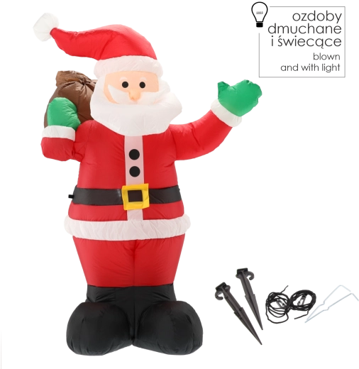 Moș Crăciun gonflabil cu iluminare LED 180 cm