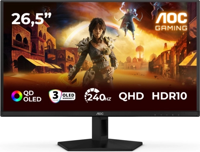 Monitor de gaming 26,5" QD‑OLED 240 Hz cu HDMI și DisplayPort