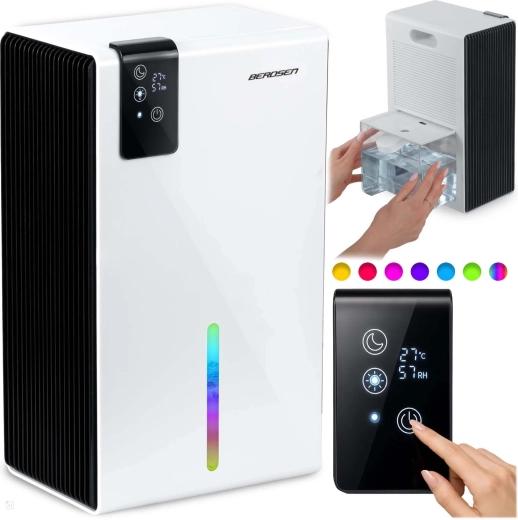Dezumidificator de aer Berdsen cu higrostat și telecomandă 800 ml/24 h - 1 buc