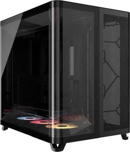 Carcasă PC mid‑tower AIR 5400 RS‑R ARGB, neagră