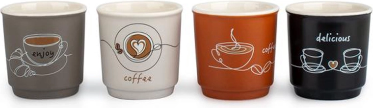 Cană espresso din ceramică Coffee 90 ml, 4 modele