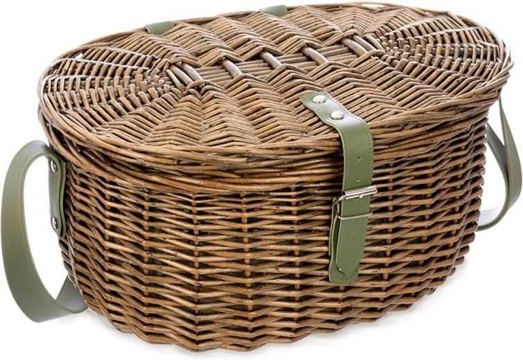Coș de picnic din nuiele Verde 40 × 29 × 20 cm