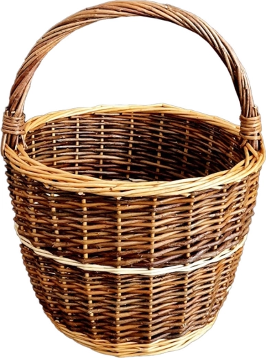 Coș din nuiele nearse, diametru 30 cm