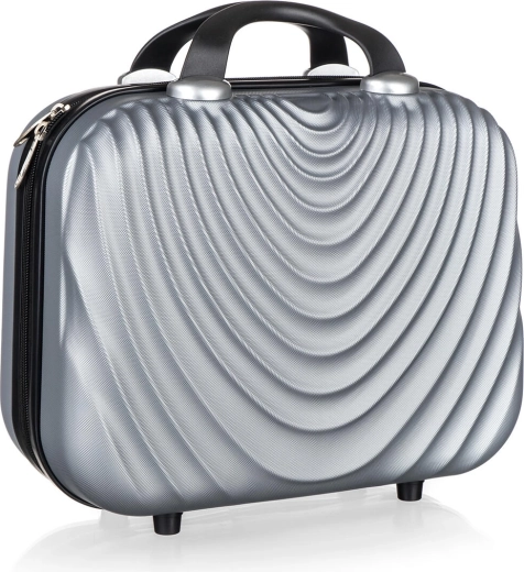 Geantă cosmetică de voiaj din ABS, 15 l, gri