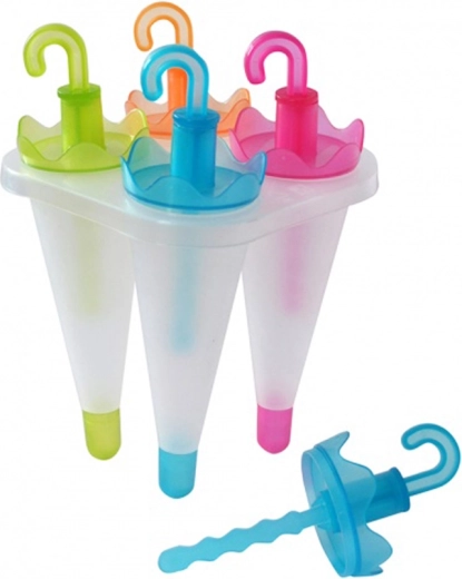 Formă din plastic pentru înghețată TORO – umbreluțe, 4 buc