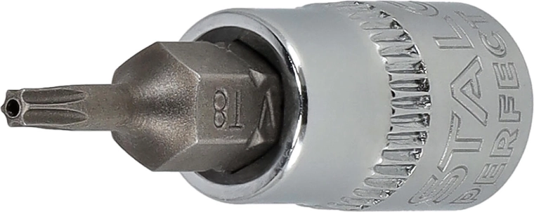 Stalco cap tubular 1/4" cu bit HEX 8 mm