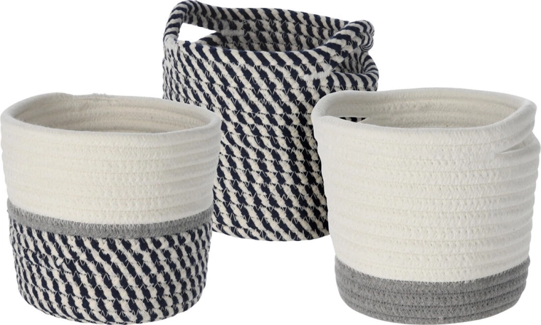 Coș rotund din bumbac 13 cm – mix de culori și modele