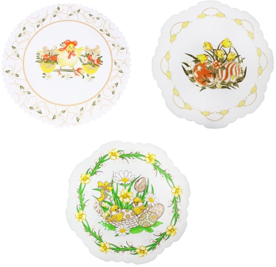 Șervețel decorativ de Paște 18 cm – crem