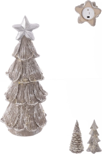 Decorațiune de Crăciun – brăduț din polystone cu iluminare LED