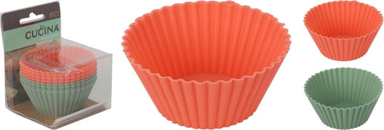 Forme din silicon pentru copt 7 × 3,5 cm, mix de culori (8 buc.)