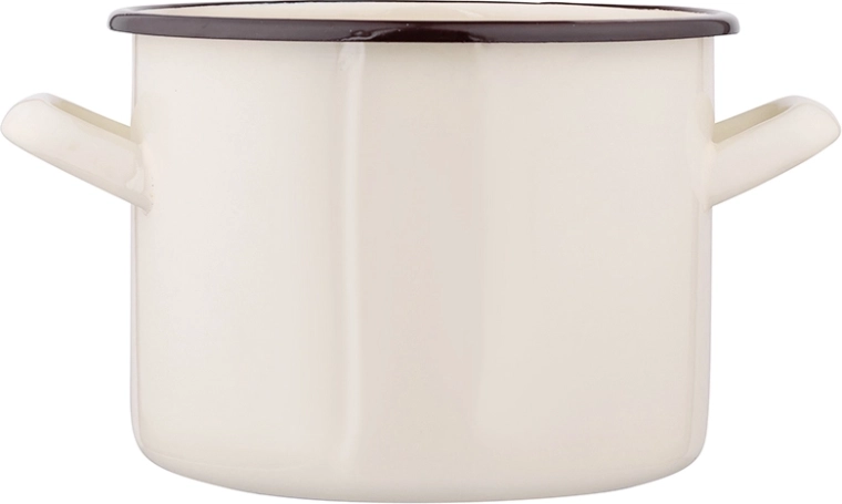 Oală emailată Silesia 2,2 l, 16 cm, crem