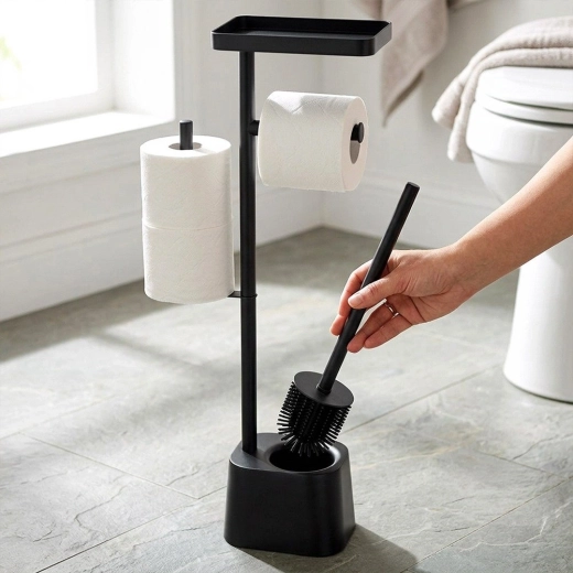 Perie WC din silicon pentru curățare ușoară