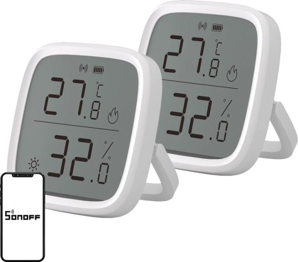 Sonoff ZigBee SNZB-02D senzor de temperatură și umiditate (2 buc.)