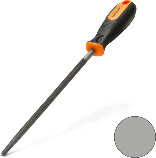 Pilă rotundă pentru metal, cu granulație medie