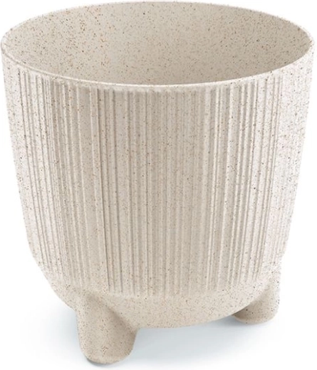 Ghiveci Ryfo N Eco Wood 14,5 cm alb