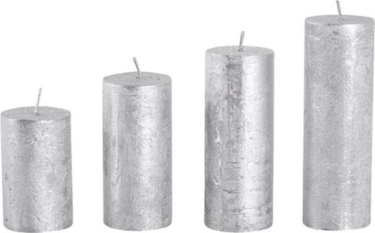 Lumânări de Advent 4 buc. – Argintie