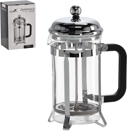 Cafetieră cu piston 600 ml din sticlă borosilicată