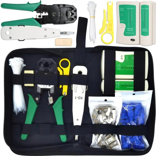 Set de unelte de rețea cu tester de cabluri BS-468