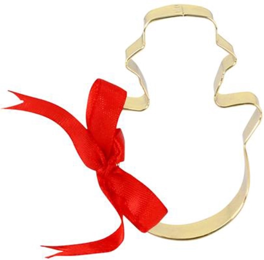 Formă decupaj pentru prăjituri om de zăpadă auriu 7 cm TORO