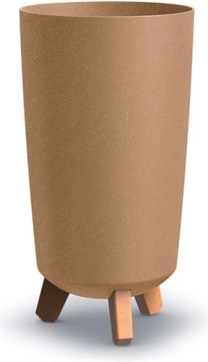 Ghiveci pe picioare Gracia Tubus Slim Eco Wood 19,5 cm naturo