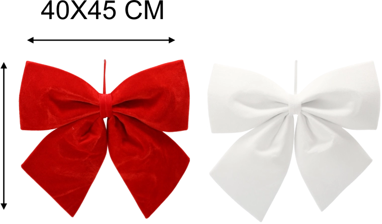 Cocardă de Crăciun XXL 40 × 45 cm – roșie sau albă