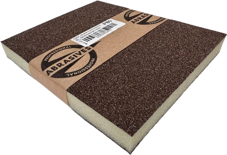 Burete abraziv dublu-fetar 120 × 95 × 10 mm, granulație 150