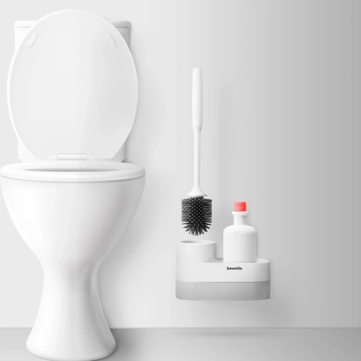 Set de perie WC cu spațiu de depozitare