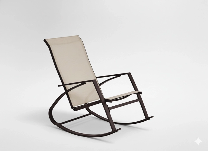 Scaun balansoar de grădină, maro, 60 × 104 × 95 cm