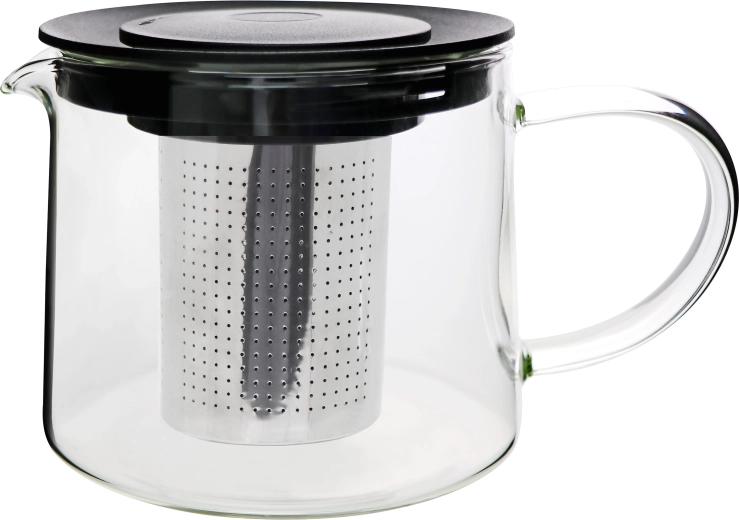 Ceainic din sticlă 0,6 l cu sită și capac Kitchisimo