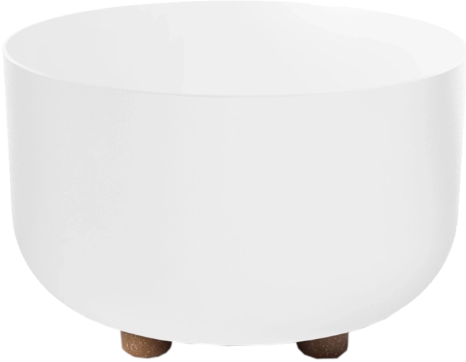 Bol pentru flori SOFIA 27 cm alb mat cu picioare