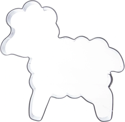 Decupator din oțel inoxidabil Orion pentru fursecuri, în formă de miel, 10 cm