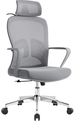 Scaun de birou ergonomic Baby Mix cu tetieră și suport lombar, negru