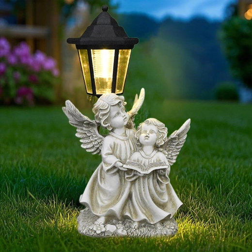 Lampion solar cu lumină caldă