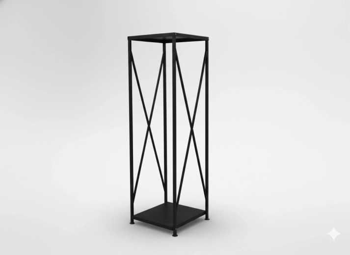 Suport metalic pentru lemne de foc 34 × 34 × 111 cm